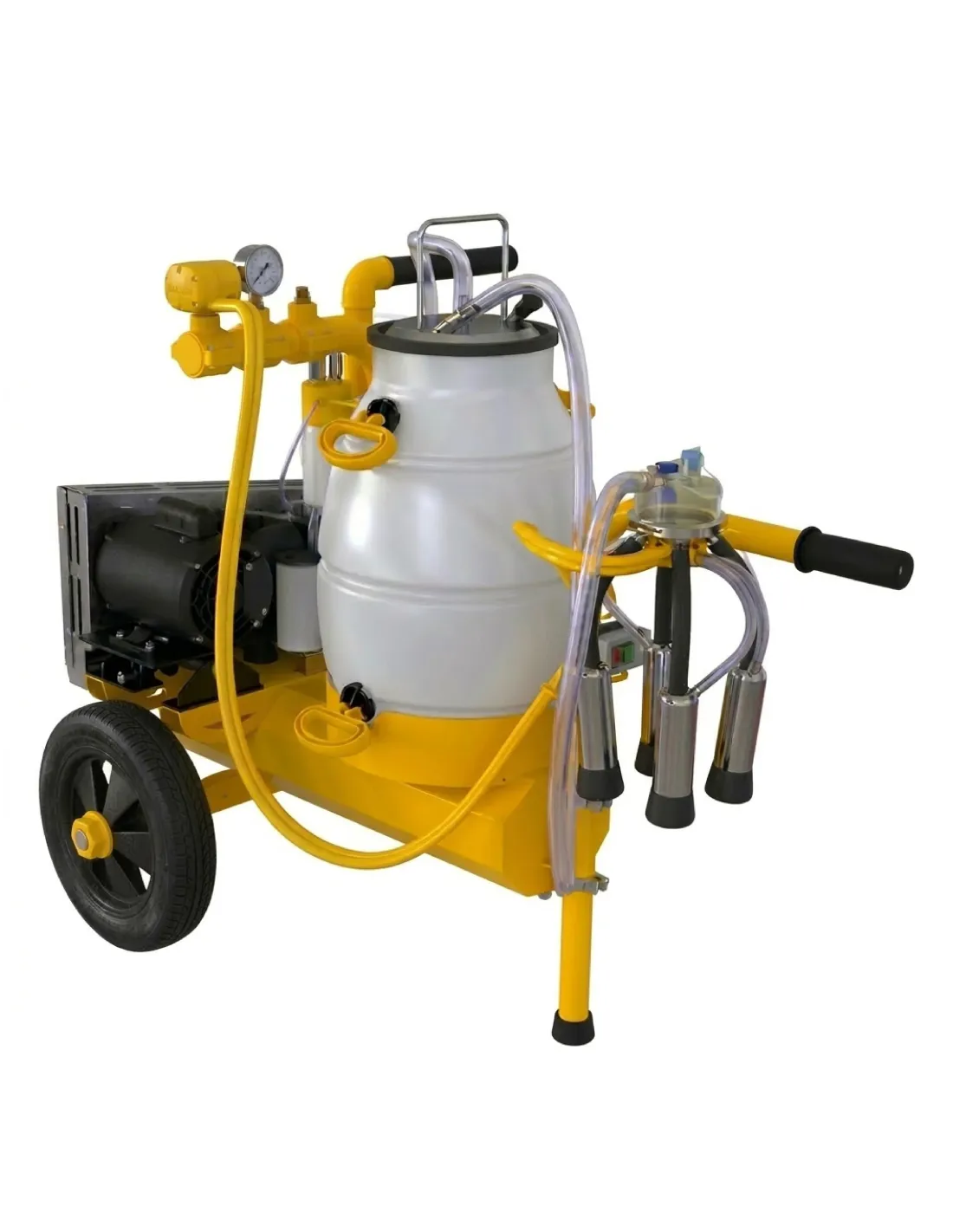 ORDEÑADORA MOVIL 1 PUESTO CON BOMBA DE VACIO 450L