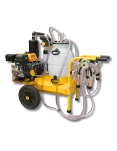 ORDEÑADORA MOVIL 2 PUESTOS CON BOMBA DE VACIO 450L