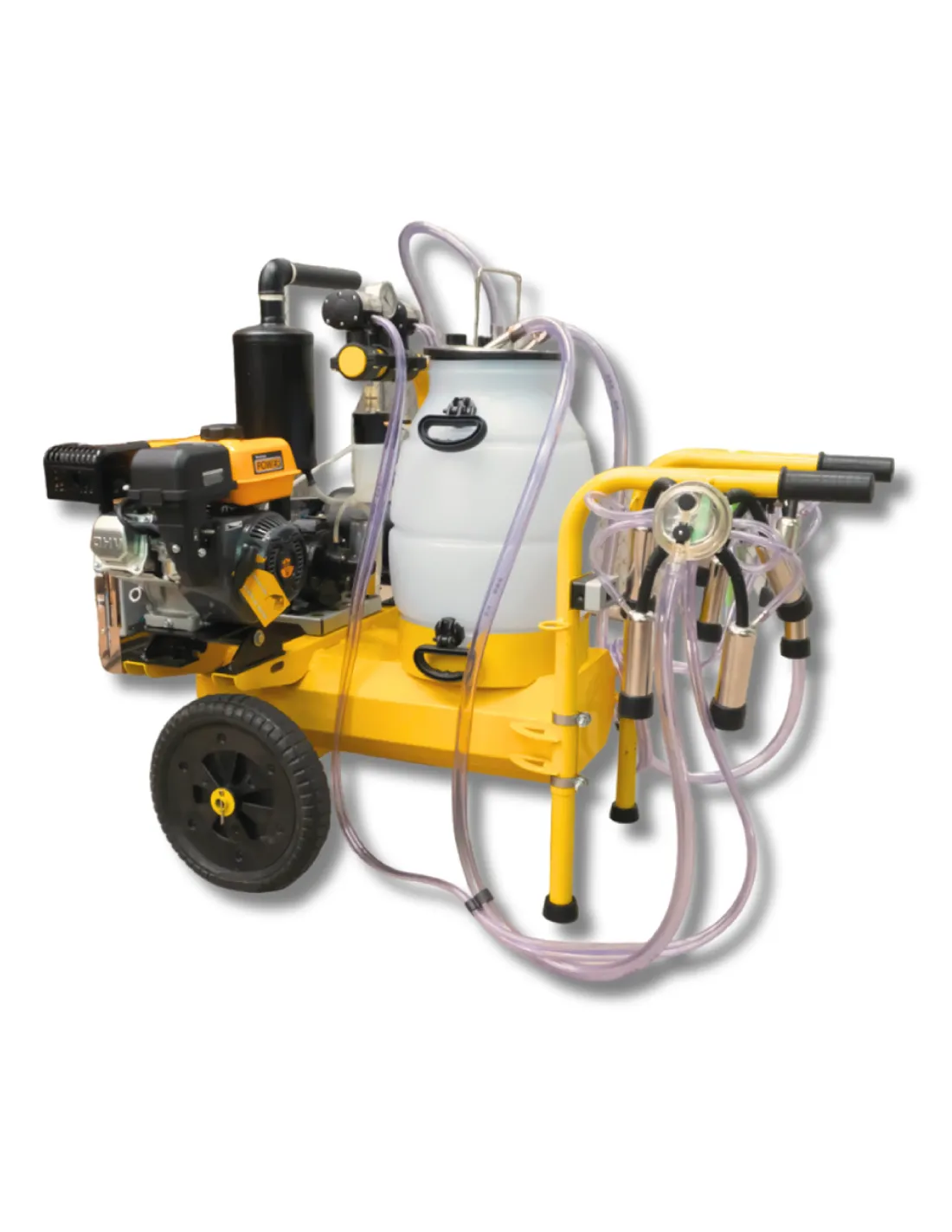 ORDEÑADORA MOVIL 2 PUESTOS CON BOMBA DE VACIO 450L