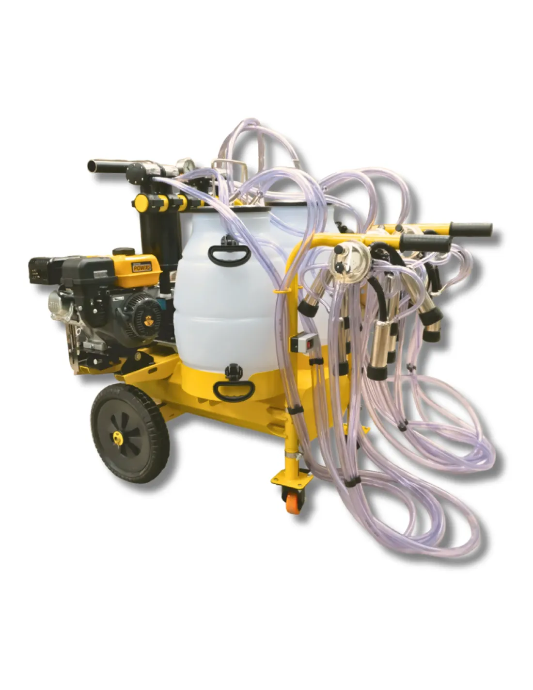 ORDEÑADORA MOVIL 4 PUESTOS CON BOMBA DE VACIO 450L