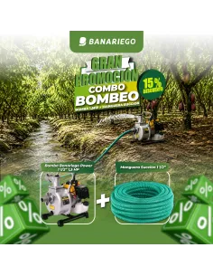 Motobomba 1.5 HP Banariego Power + 24 m Manguera